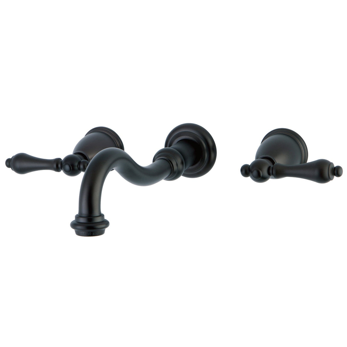 Vintage Double-Handle Wall Mount Bathroom Faucet in Oil Rubbed Bronze