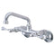 Kingston Brass Kingston Double-Handle Wall-Mount Bridge Kitchen Faucet, Polished Chrome (KS313C)