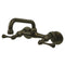 Kingston Brass Kingston Double-Handle Wall-Mount Bridge Kitchen Faucet, Oil Rubbed Bronze (KS313ORB)