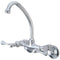 Kingston Brass Kingston Double-Handle Wall-Mount Bridge Kitchen Faucet, Polished Chrome (KS314C)