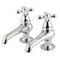Kingston Brass Restoration Basin Tap Faucet with Metal Cross Handle, Polished Chrome (KS3201AX)