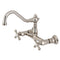 Kingston Brass Vintage Double-Handle Wall Mount Bathroom Faucet, Polished Nickel (KS3246AX)