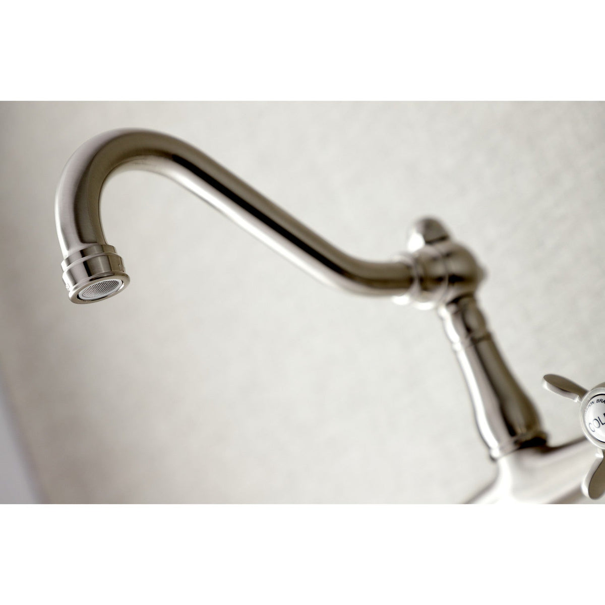 Essex Double-Handle Wall Mount Bathroom Faucet in Brushed Nickel