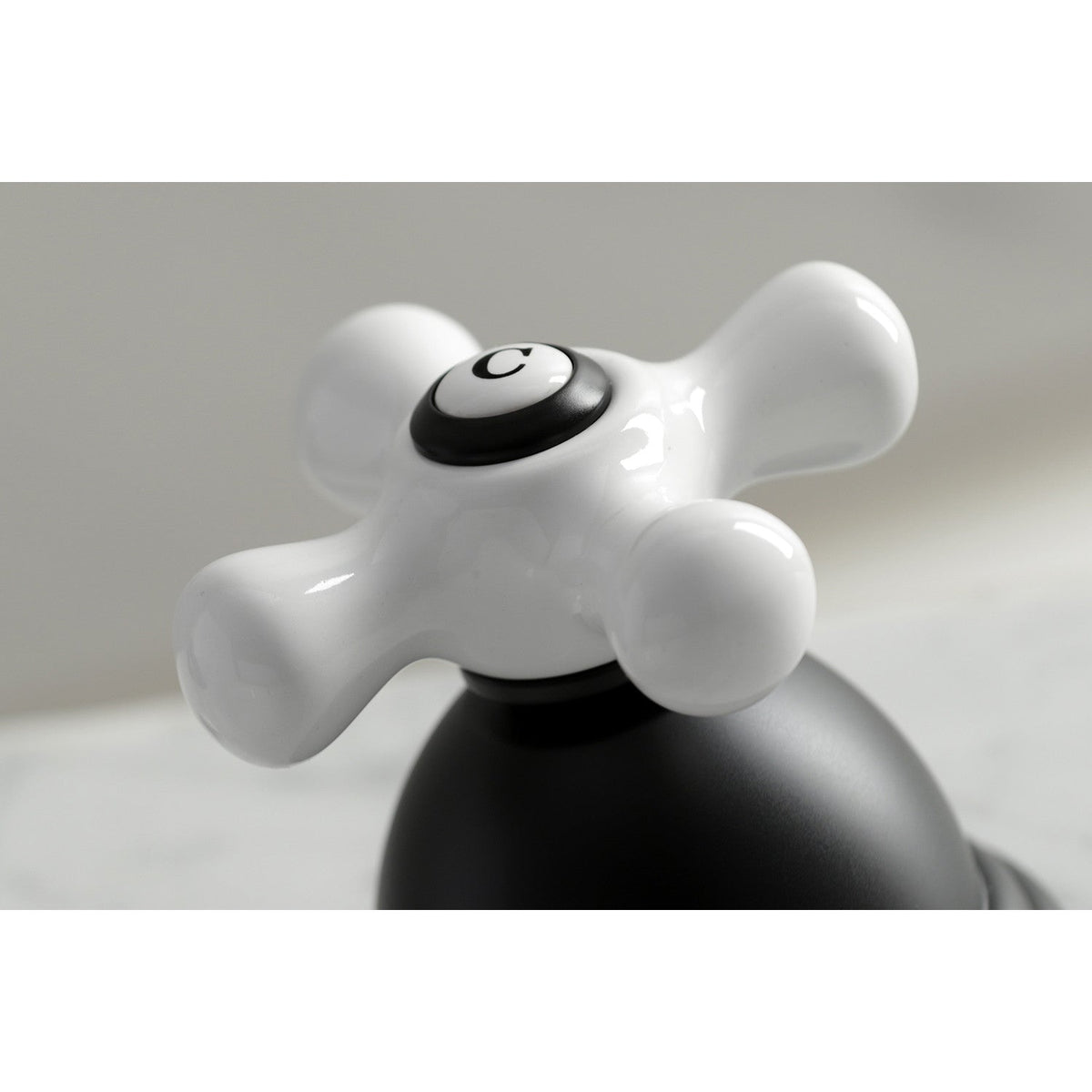 Restoration Widespread Bathroom Faucet with Brass Pop-Up in Matte Black