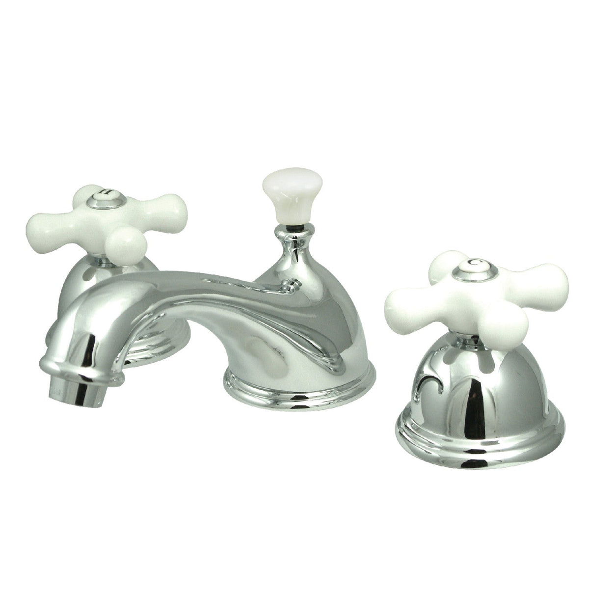 Restoration Widespread Bathroom Faucet with Brass Pop-Up in Polished Chrome