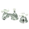 Kingston Brass Restoration Widespread Bathroom Faucet with Brass Pop-Up, Polished Chrome (KS3961PX)