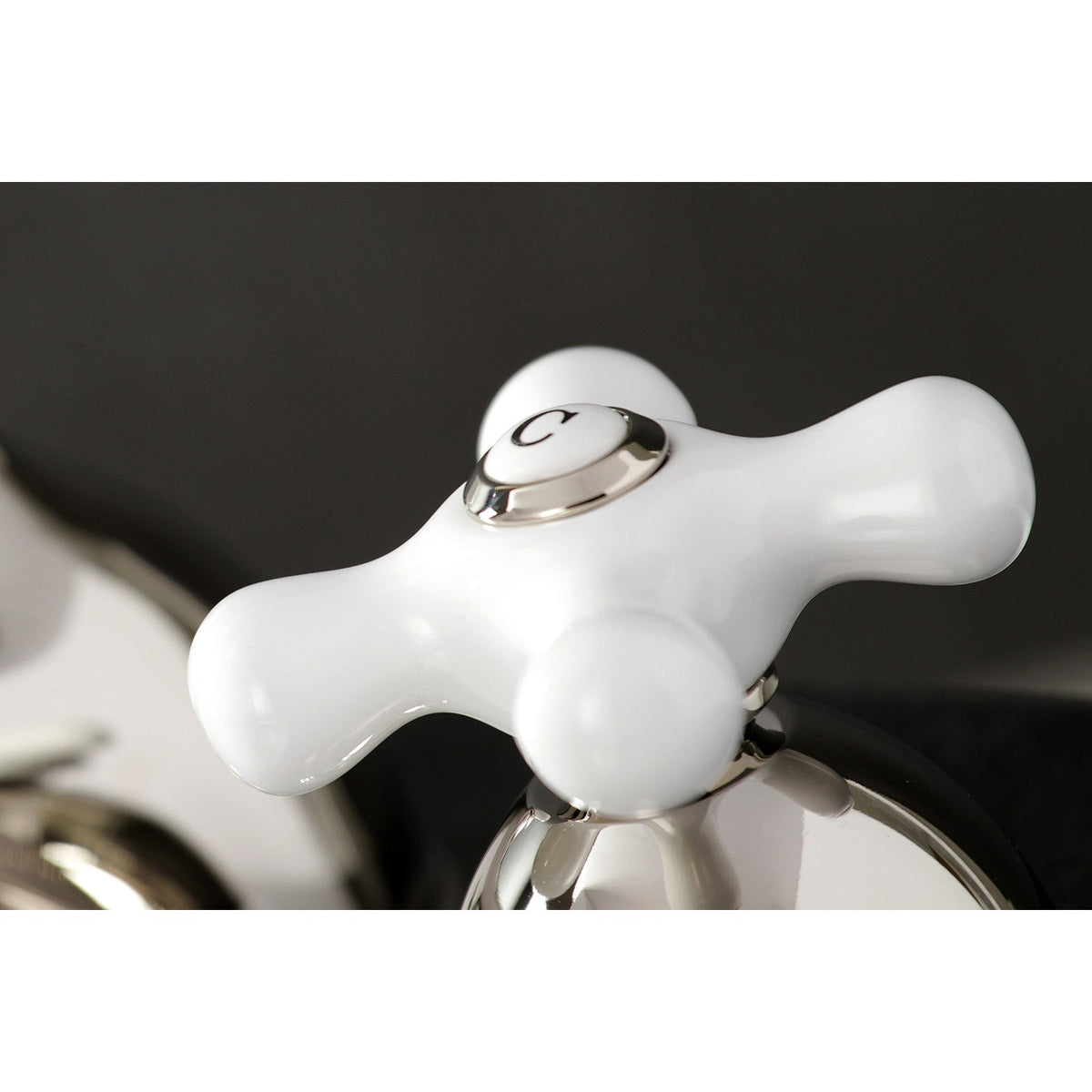 Restoration Widespread Bathroom Faucet with Brass Pop-Up in Polished Nickel