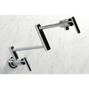 Kingston Brass Manhattan Wall Mount Pot Filler Faucet, Polished Chrome (KS4101CML)
