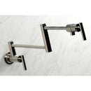 Kingston Brass Manhattan Wall Mount Pot Filler Faucet, Polished Nickel (KS4106CML)