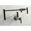 Kingston Brass Manhattan Wall Mount Pot Filler Faucet, Polished Nickel (KS4106CML)