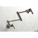 Kingston Brass Manhattan Wall Mount Pot Filler Faucet, Brushed Nickel (KS4108CML)