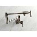 Kingston Brass Manhattan Wall Mount Pot Filler Faucet, Brushed Nickel (KS4108CML)