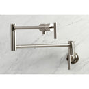 Kingston Brass Manhattan Wall Mount Pot Filler Faucet, Brushed Nickel (KS4108CML)
