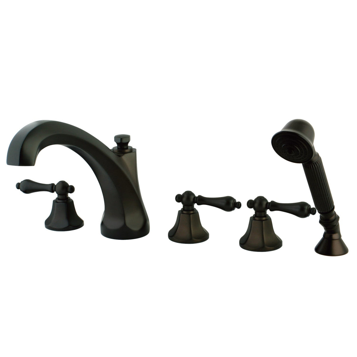Metropolitan 5-Piece Roman Tub Faucet with Hand Shower in Oil Rubbed Bronze