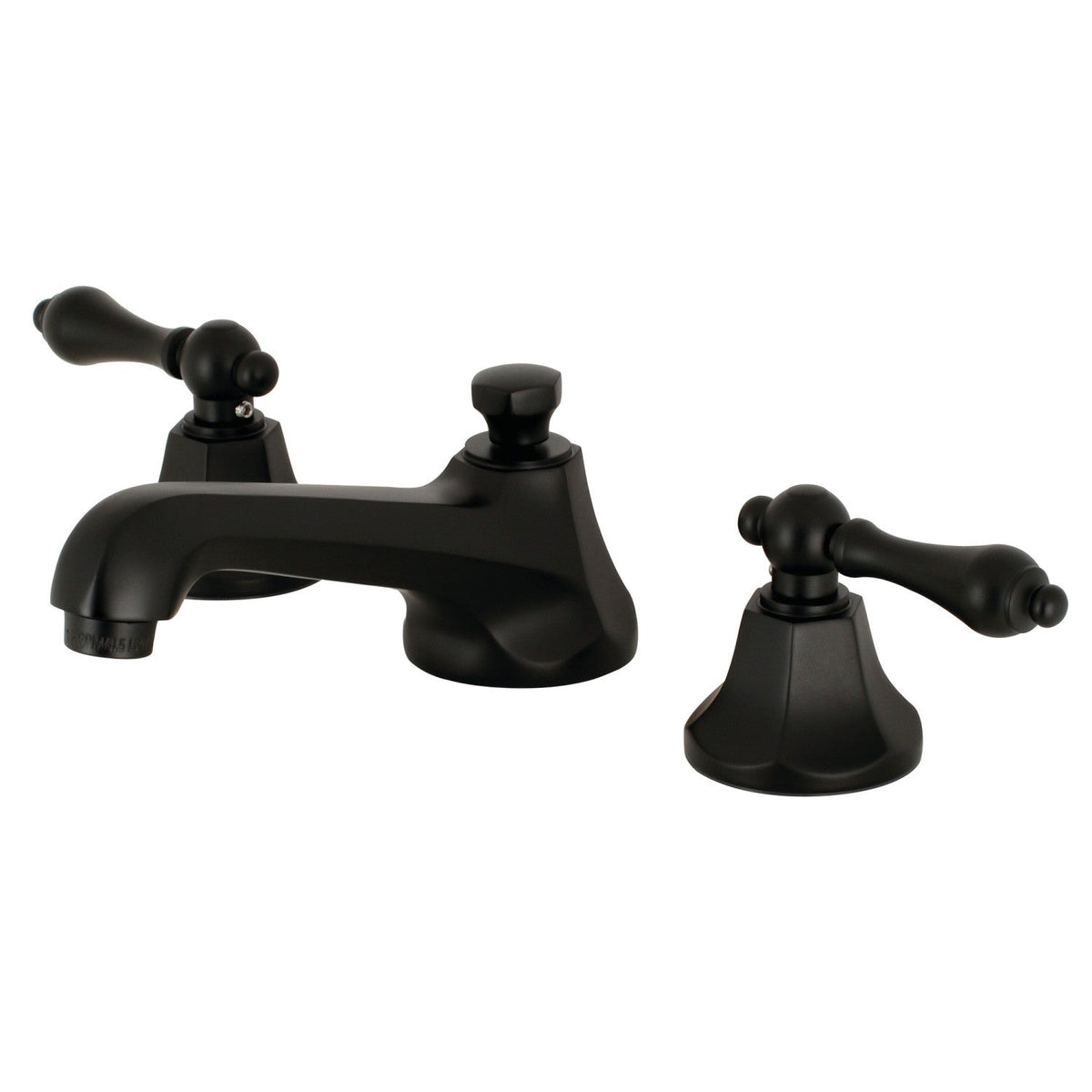 Metropolitan Widespread Bathroom Faucet with Brass Pop-Up in Matte Black