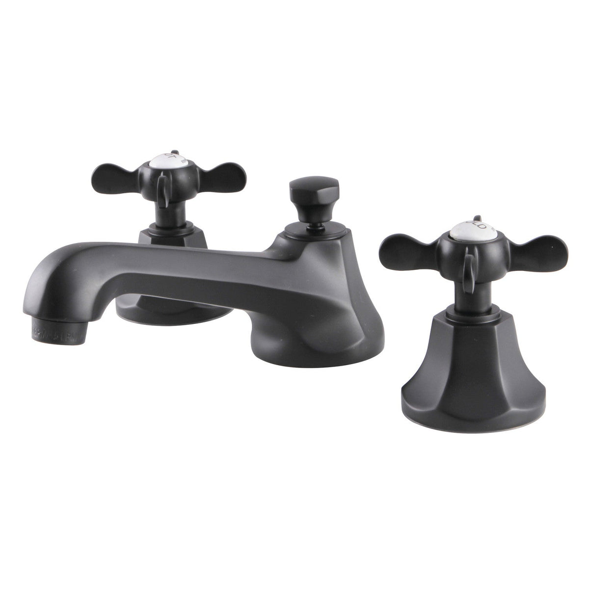 Essex Widespread Bathroom Faucet with Brass Pop-Up in Matte Black