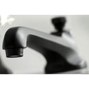 Kingston Brass Metropolitan Widespread Bathroom Faucet with Brass Pop-Up, Matte Black (KS4460BX)