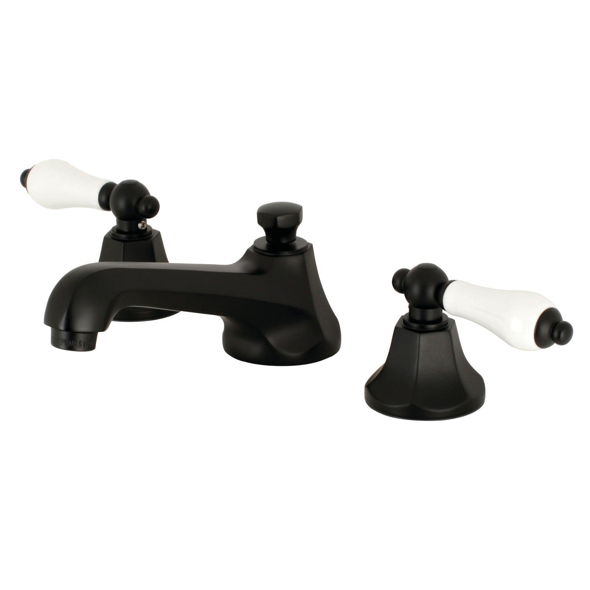 Metropolitan Widespread Bathroom Faucet with Brass Pop-Up in Matte Black