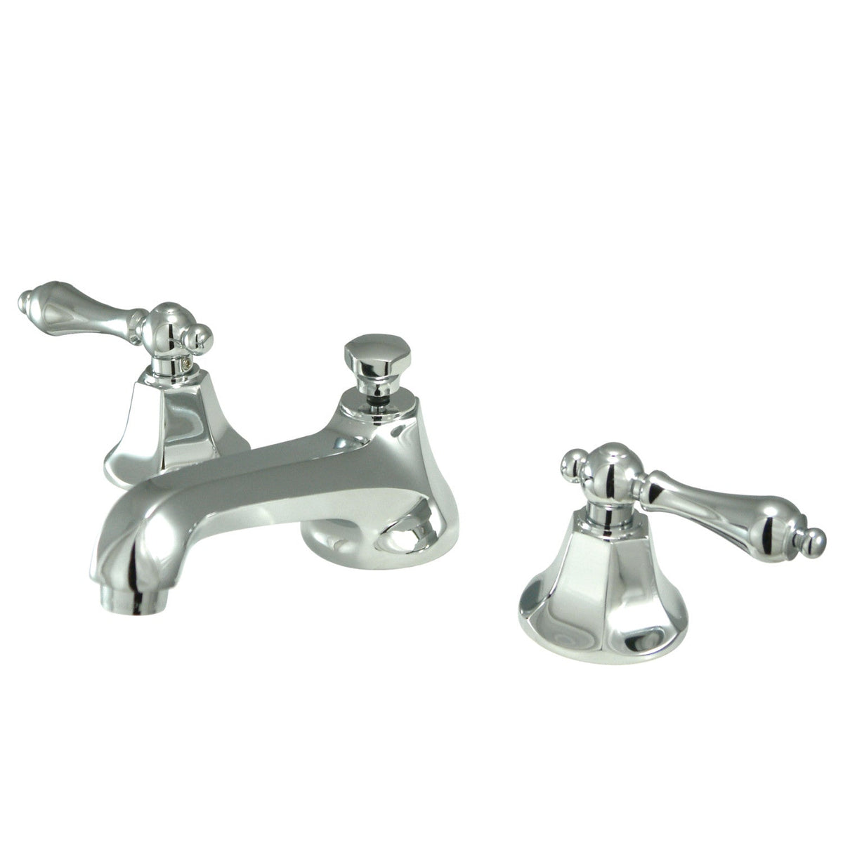 Metropolitan Widespread Bathroom Faucet with Brass Pop-Up in Polished Chrome