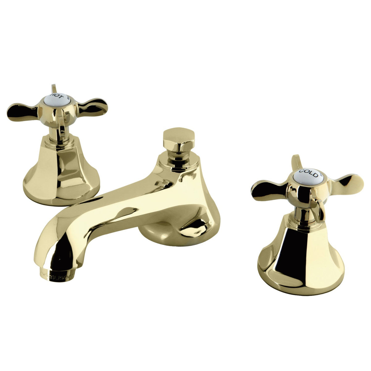 Essex Widespread Bathroom Faucet with Brass Pop-Up in Polished Brass
