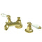 Kingston Brass Metropolitan Widespread Bathroom Faucet with Brass Pop-Up, Polished Brass (KS4462PL)