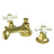 Kingston Brass Metropolitan Widespread Bathroom Faucet with Brass Pop-Up, Polished Brass (KS4462PX)