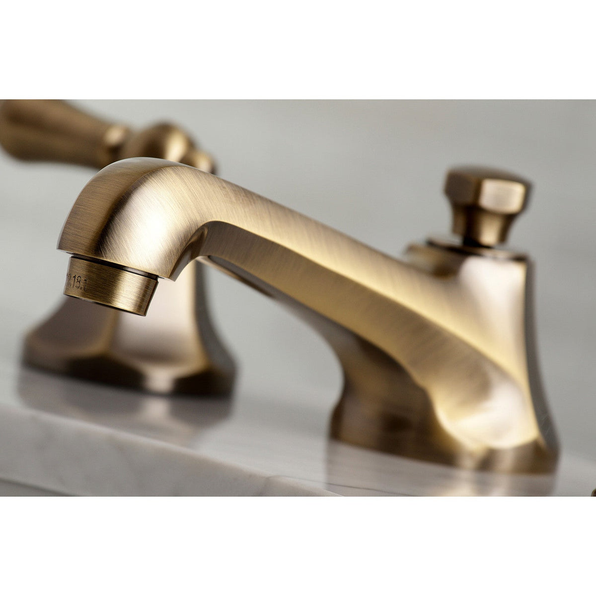 Metropolitan Widespread Bathroom Faucet with Brass Pop-Up in Antique Brass