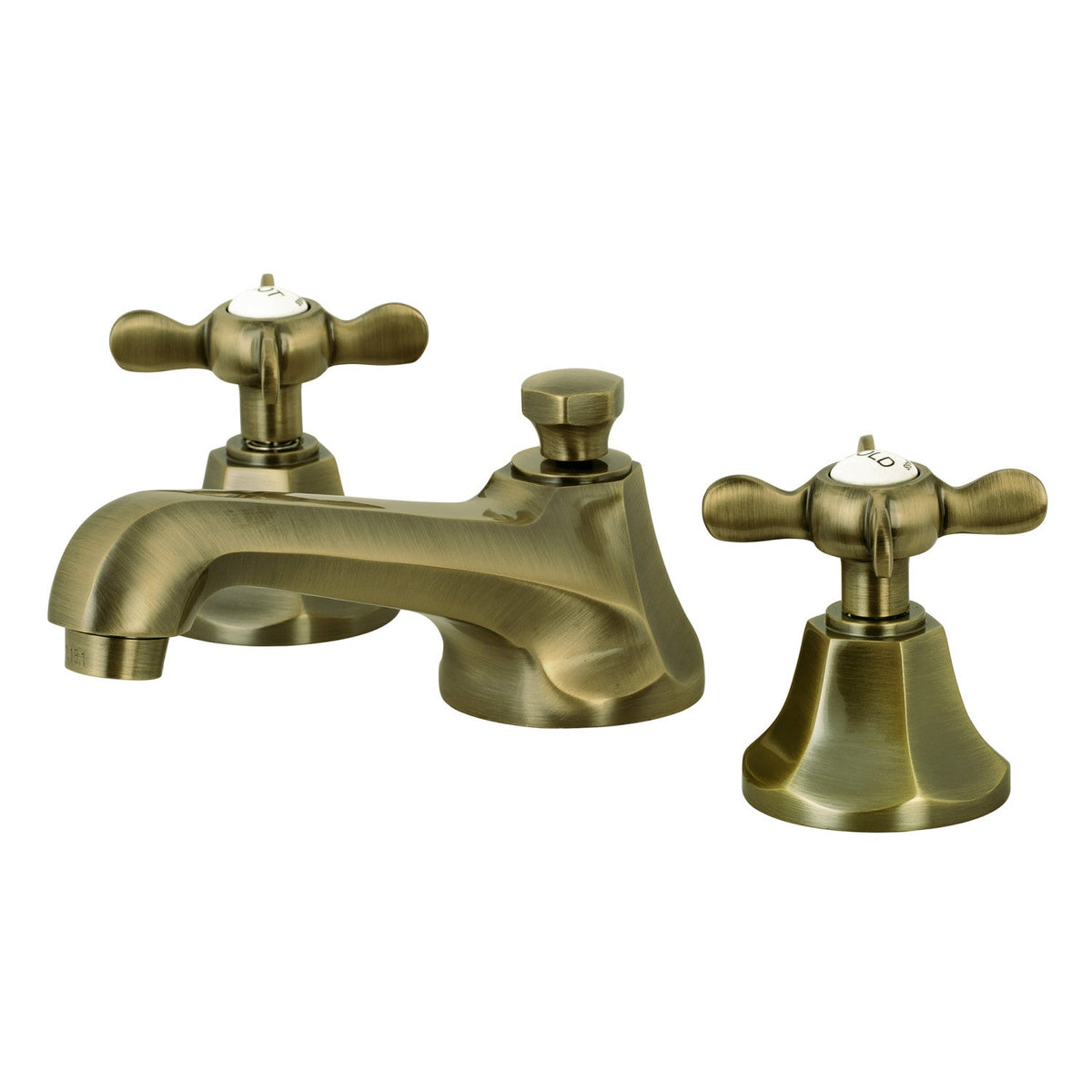 Essex Widespread Bathroom Faucet with Brass Pop-Up in Antique Brass