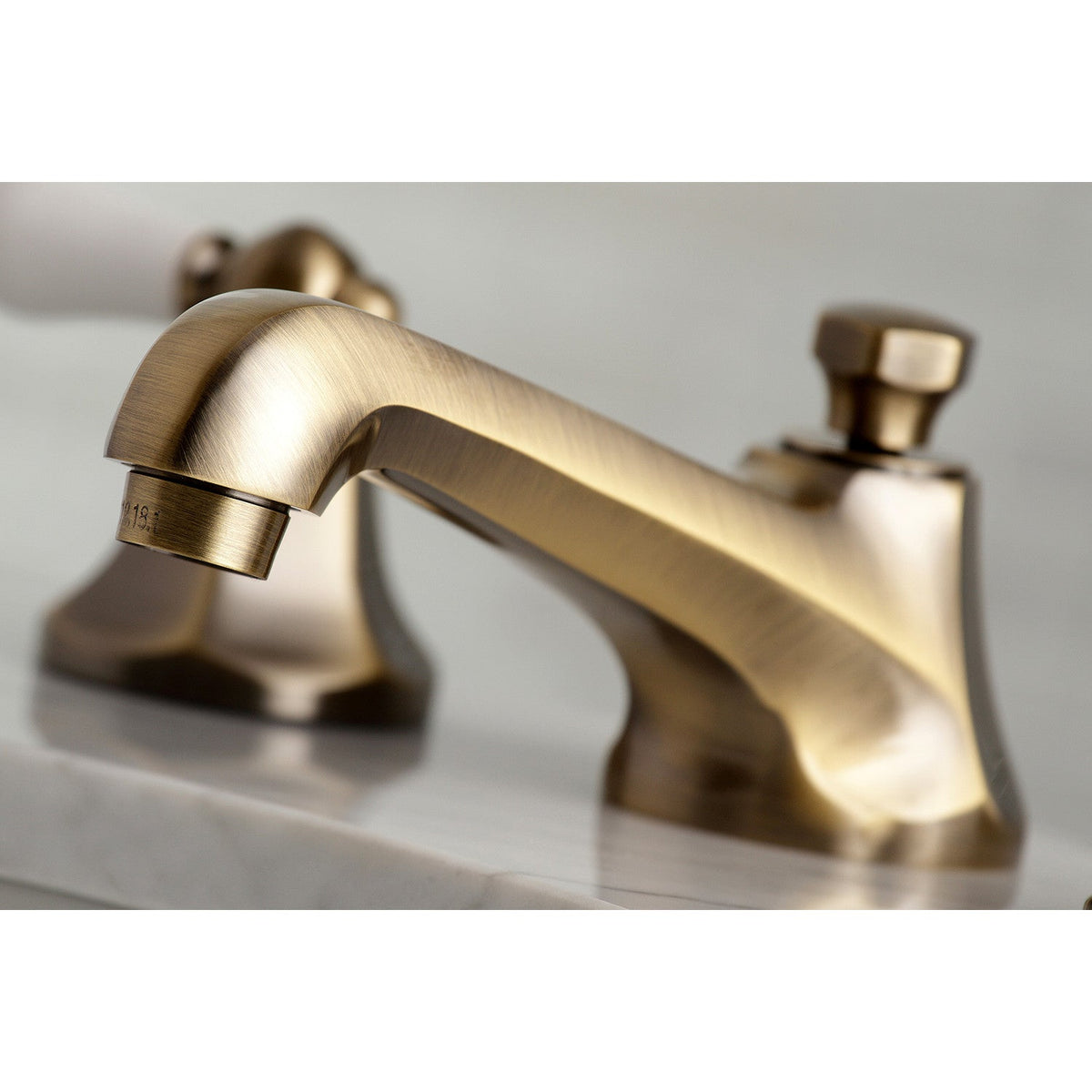 Metropolitan Widespread Bathroom Faucet with Brass Pop-Up in Antique Brass