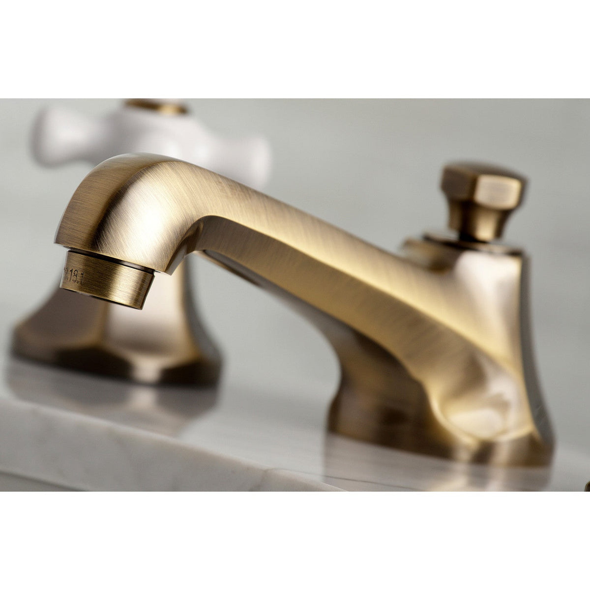 Metropolitan Widespread Bathroom Faucet with Brass Pop-Up in Antique Brass