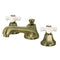 Kingston Brass Metropolitan Widespread Bathroom Faucet with Brass Pop-Up, Antique Brass (KS4463PX)