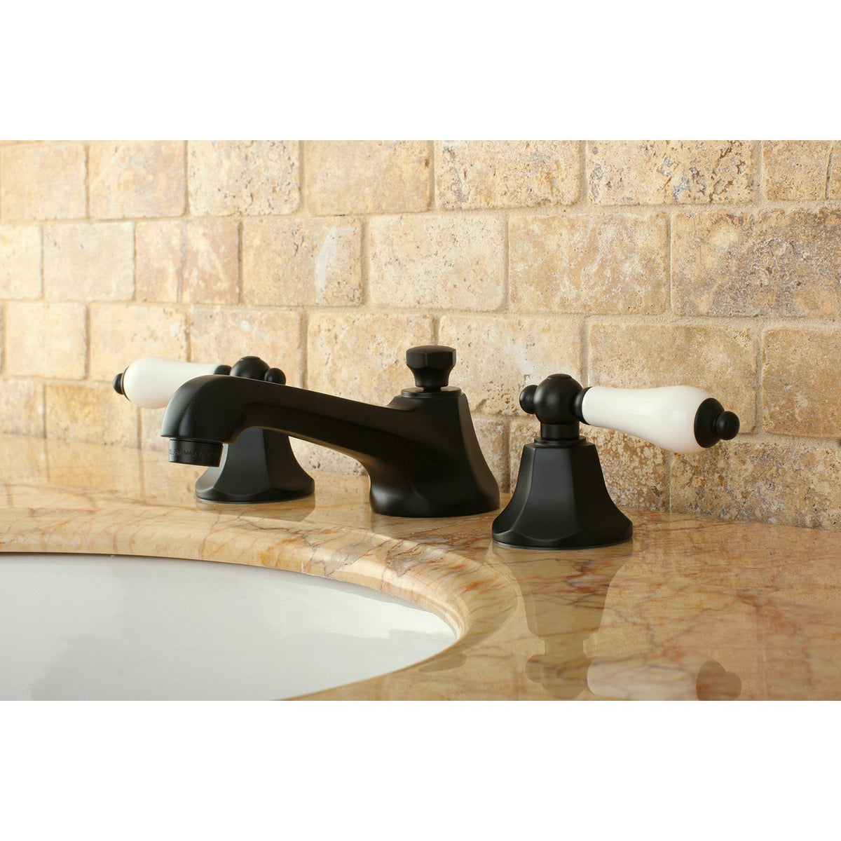 Metropolitan Widespread Bathroom Faucet with Brass Pop-Up in Oil Rubbed Bronze