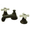 Kingston Brass Metropolitan Widespread Bathroom Faucet with Brass Pop-Up, Oil Rubbed Bronze (KS4465PX)