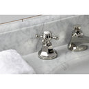 Kingston Brass Metropolitan Widespread Bathroom Faucet with Brass Pop-Up, Polished Nickel (KS4466BX)