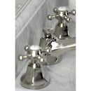 Kingston Brass Metropolitan Widespread Bathroom Faucet with Brass Pop-Up, Polished Nickel (KS4466BX)