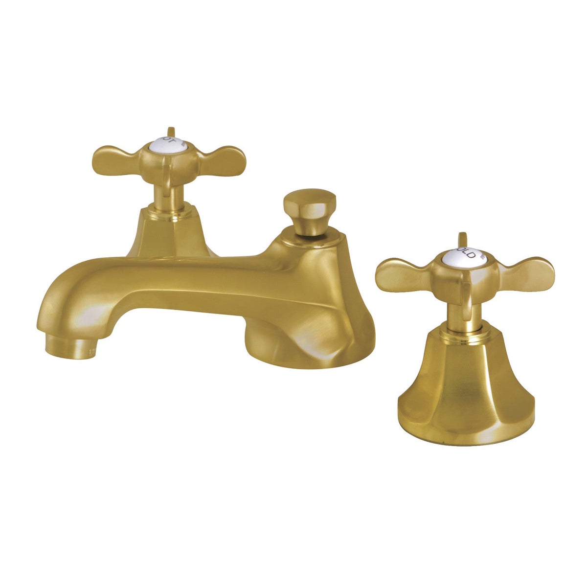 Essex Widespread Bathroom Faucet with Brass Pop-Up in Brushed Brass