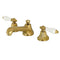 Kingston Brass Metropolitan Widespread Bathroom Faucet with Brass Pop-Up, Brushed Brass (KS4467PL)