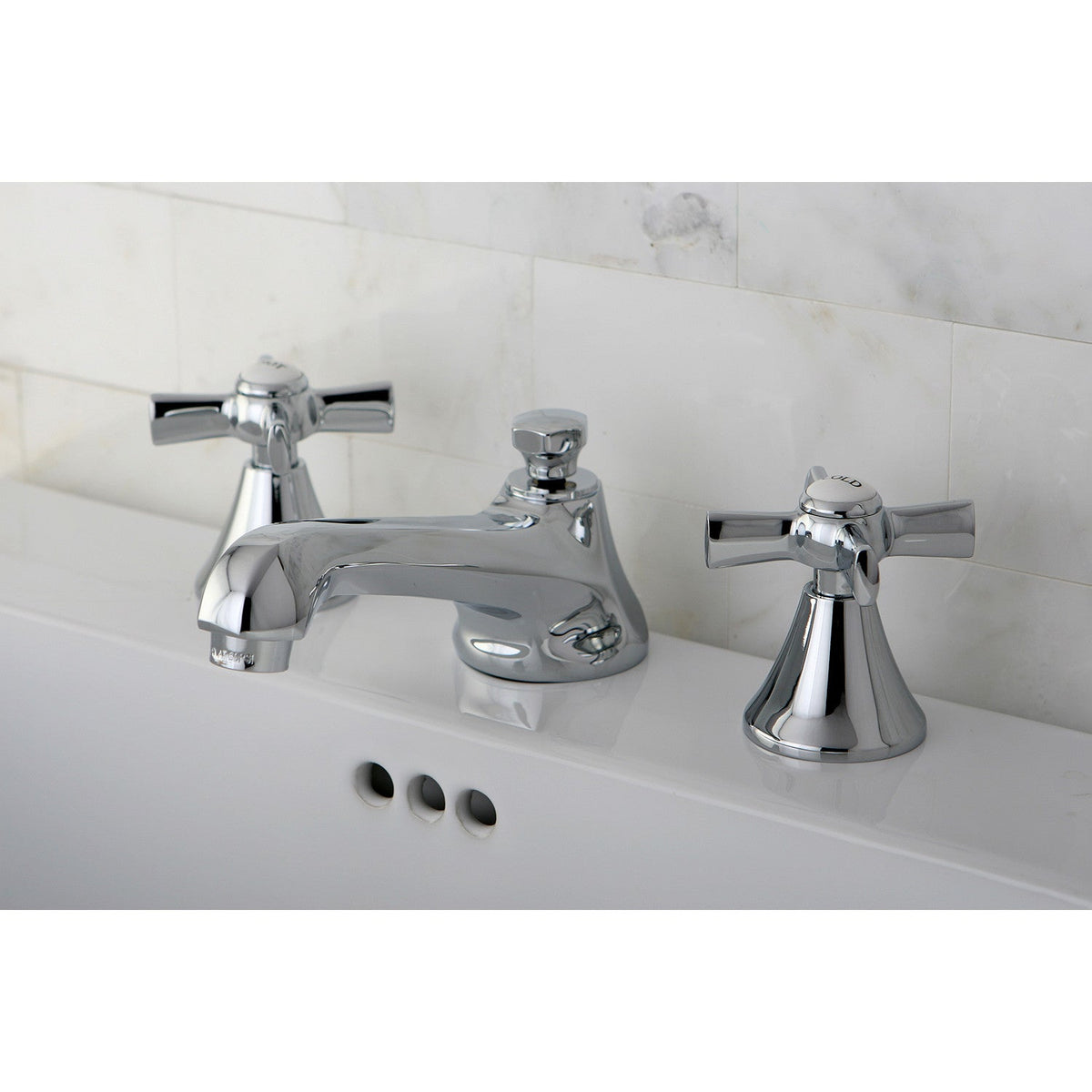 Millennium Widespread Bathroom Faucet with Brass Pop-Up in Polished Chrome