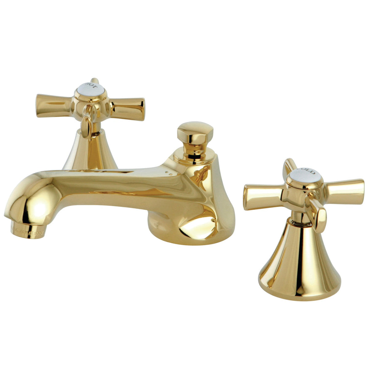 Millennium Widespread Bathroom Faucet with Brass Pop-Up in Polished Brass