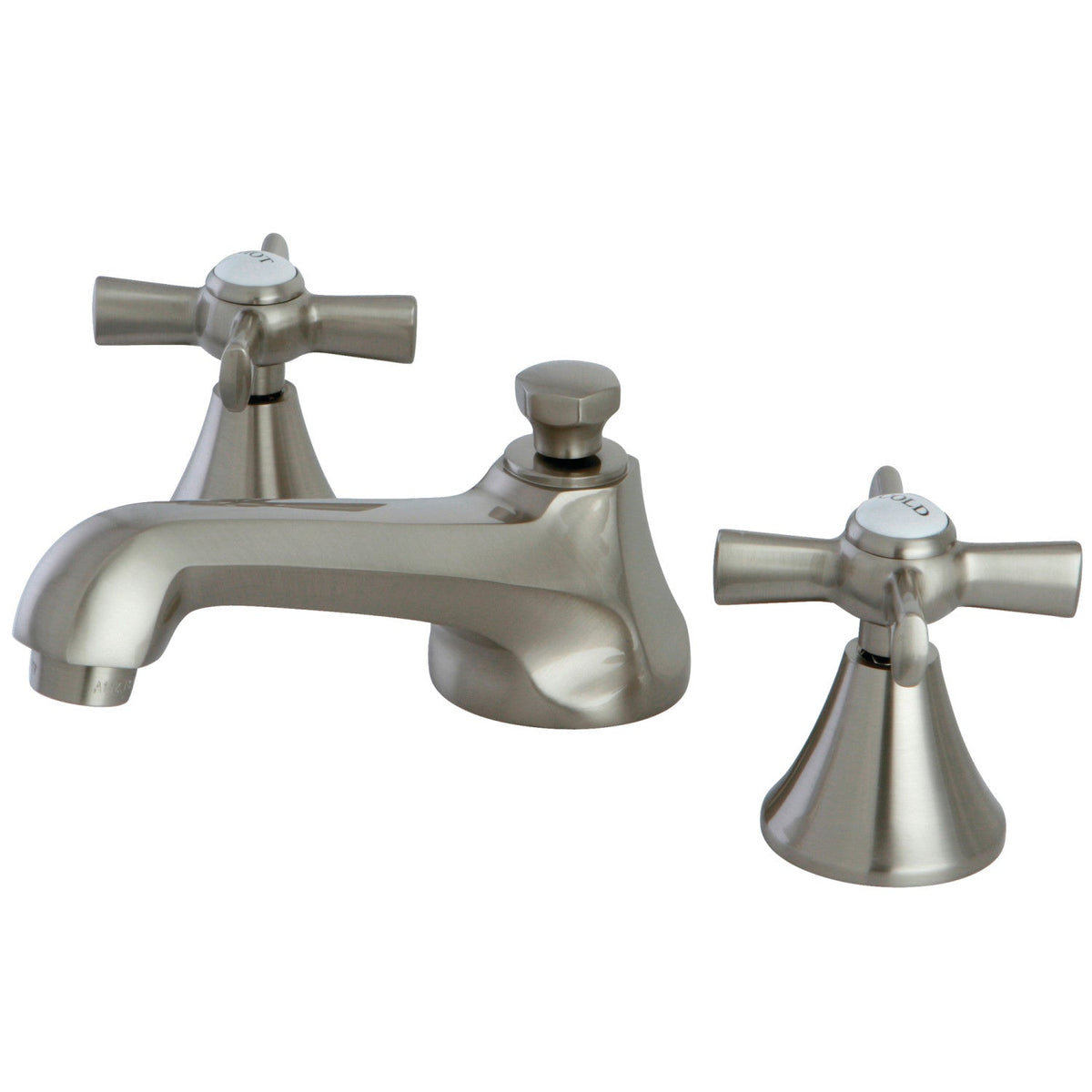Millennium Widespread Bathroom Faucet with Brass Pop-Up in Brushed Nickel