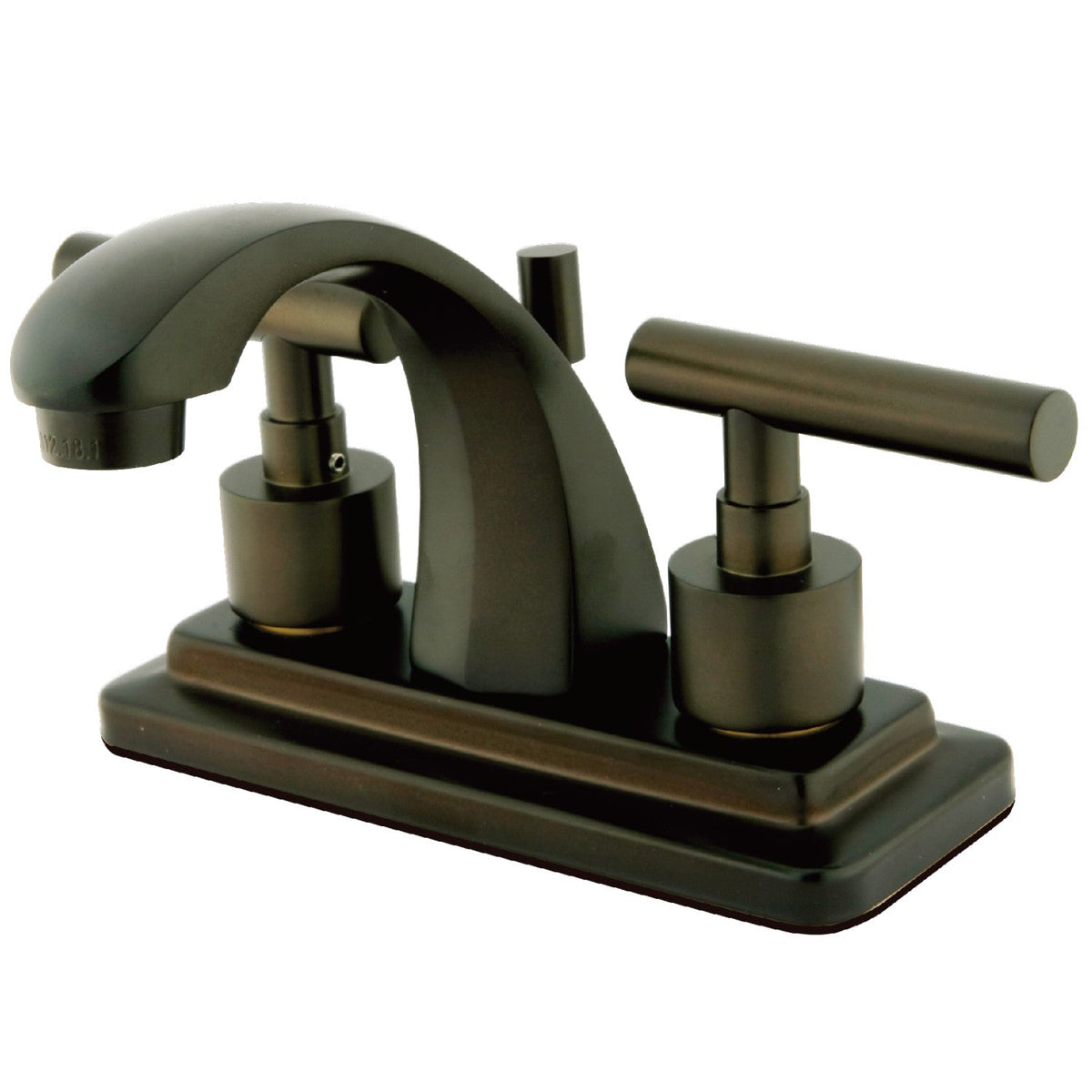 Manhattan Double-Handle 4" Centerset Bathroom Faucet with Brass Pop-Up in Oil Rubbed Bronze