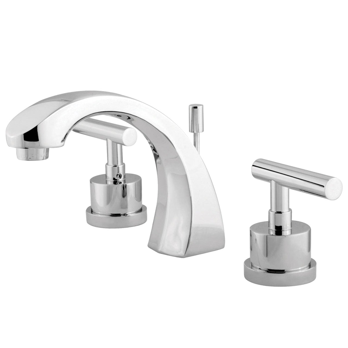 Manhattan Widespread Bathroom Faucet with Brass Pop-Up in Polished Chrome