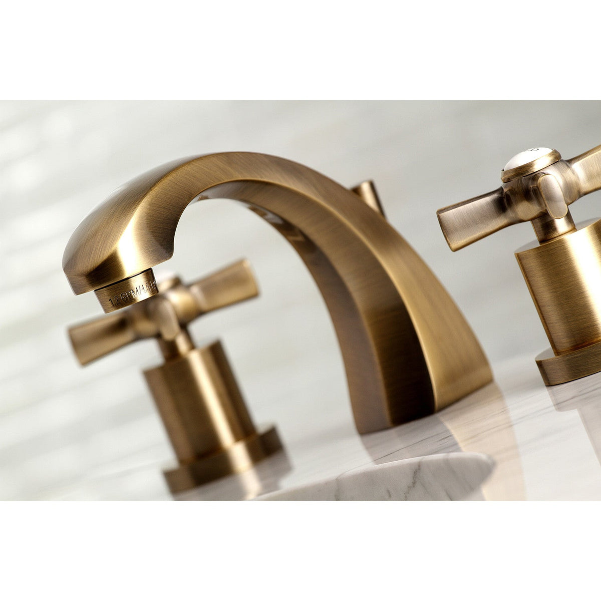 Millennium Widespread Bathroom Faucet with Brass Pop-Up in Antique Brass