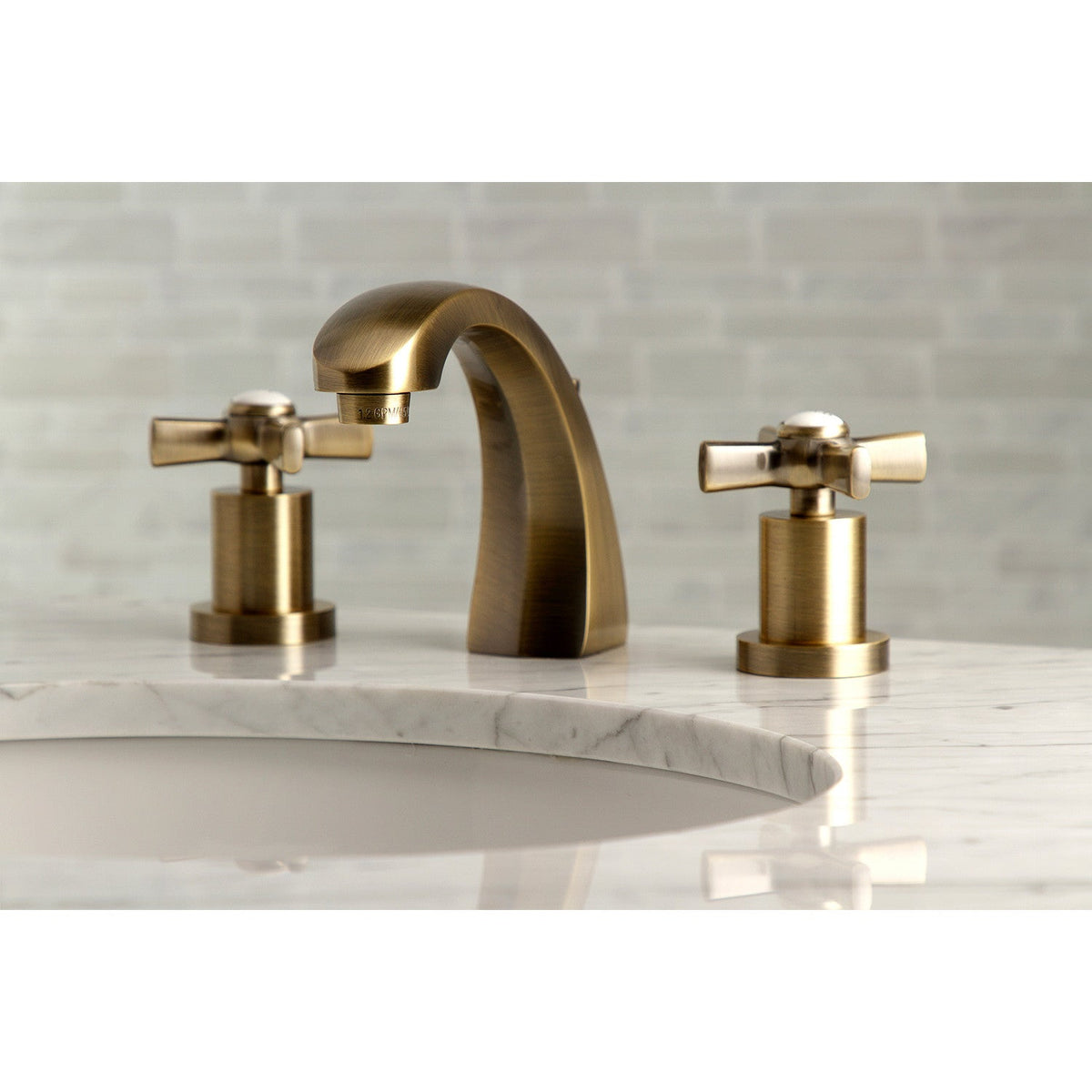 Millennium Widespread Bathroom Faucet with Brass Pop-Up in Antique Brass
