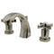 Kingston Brass Millennium Widespread Bathroom Faucet with Brass Pop-Up, Polished Nickel (KS4986ZX)