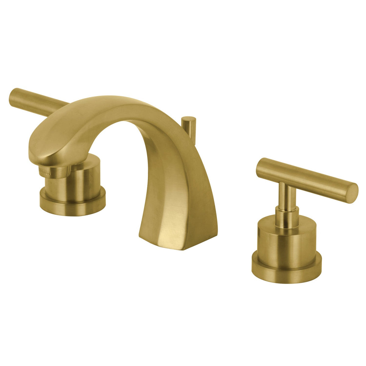 Manhattan Widespread Bathroom Faucet with Brass Pop-Up in Brushed Brass