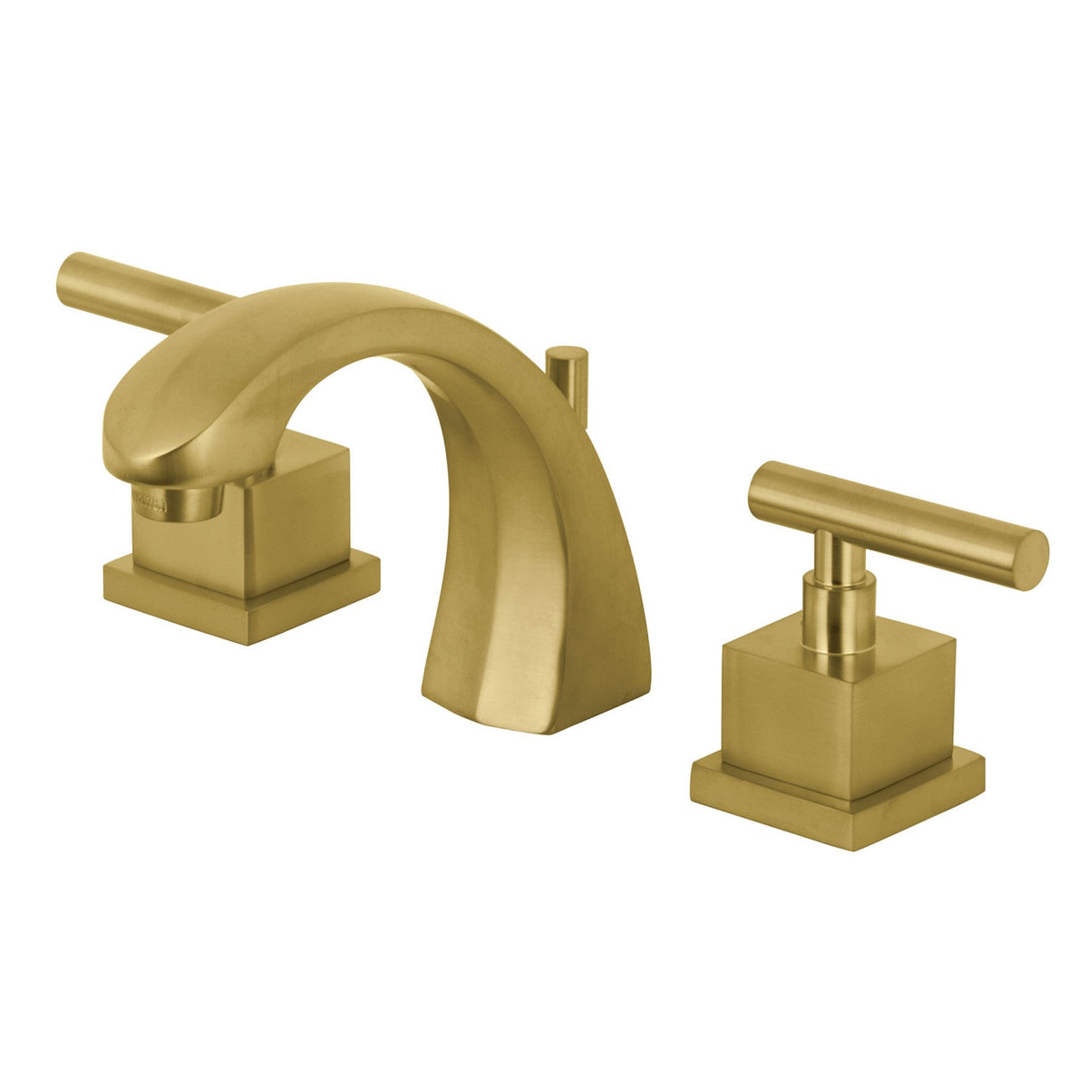 Claremont Widespread Bathroom Faucet with Brass Pop-Up in Brushed Brass