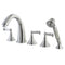 Kingston Brass Royale 5-Piece Roman Tub Faucet with Hand Shower, Polished Chrome (KS53615FL)