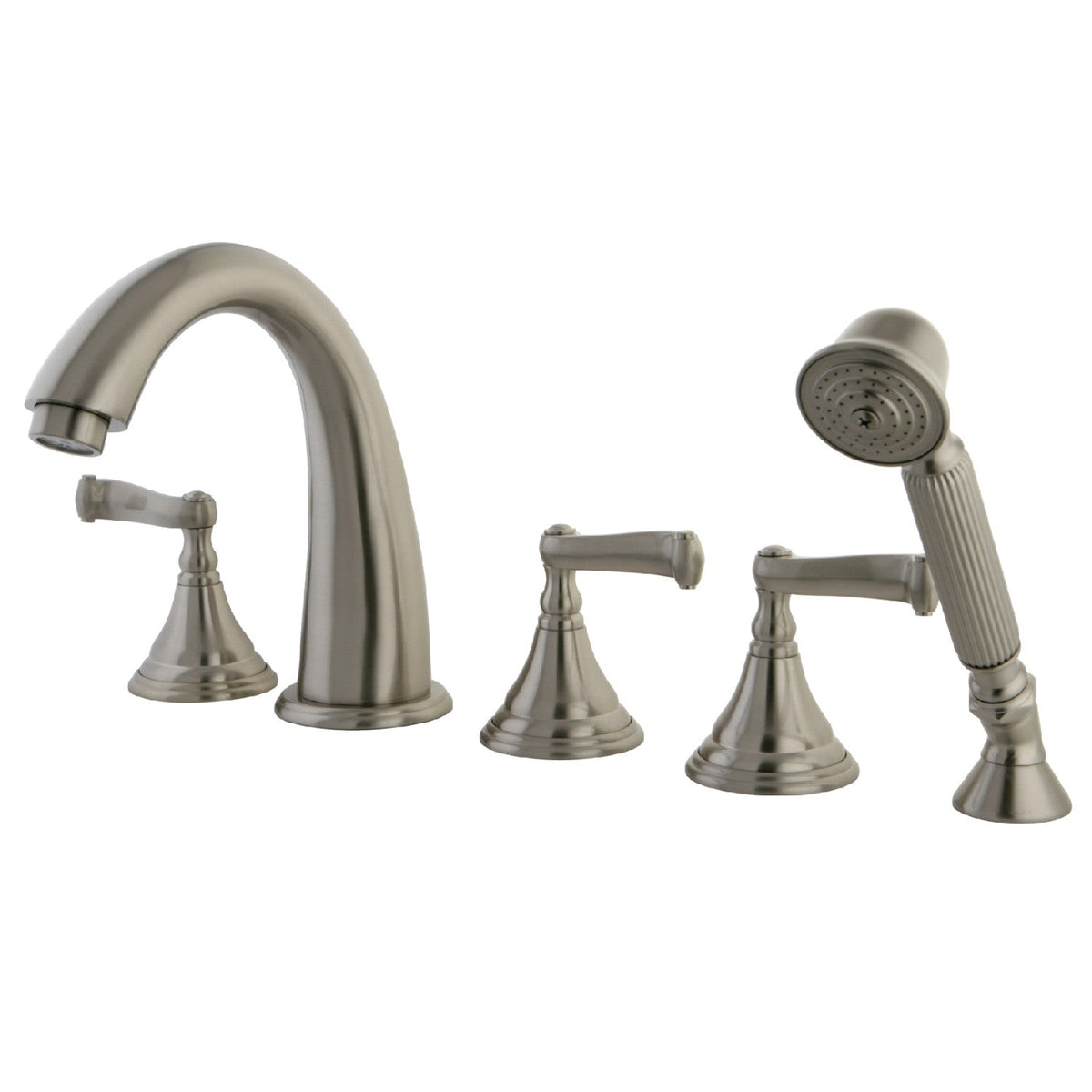 Royale 5-Piece Roman Tub Faucet with Hand Shower in Brushed Nickel