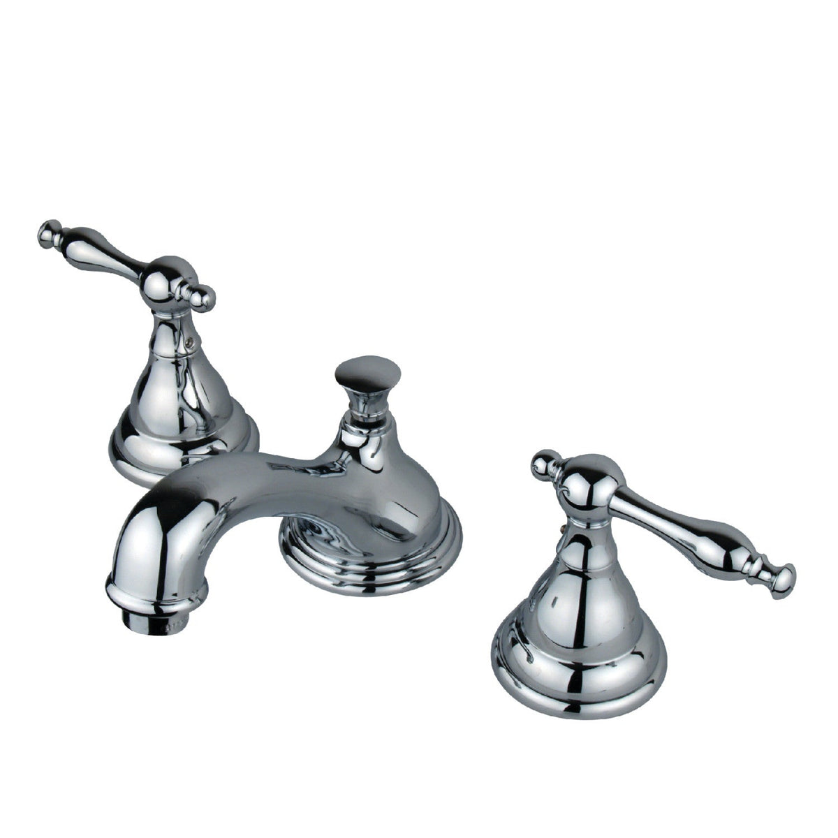 Widespread Bathroom Faucet with Brass Pop-Up in Polished Chrome